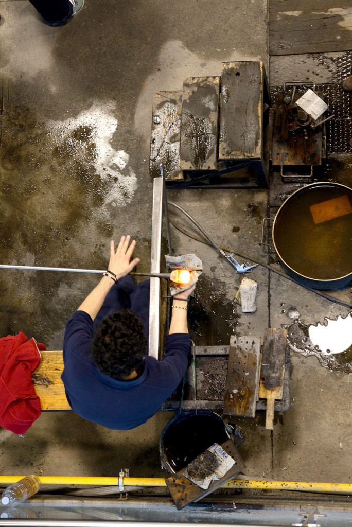 Proceso de elaboracion de una pieza en la Real Fabrica de vidrio de La Granja