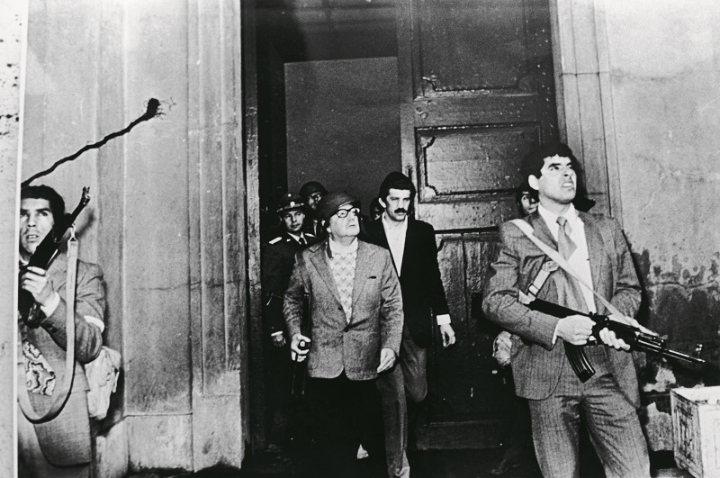 Salvador Allende photographed the day of the coup which overthrew him. (Photo by Serge Plantureux/Corbis via Getty Images)