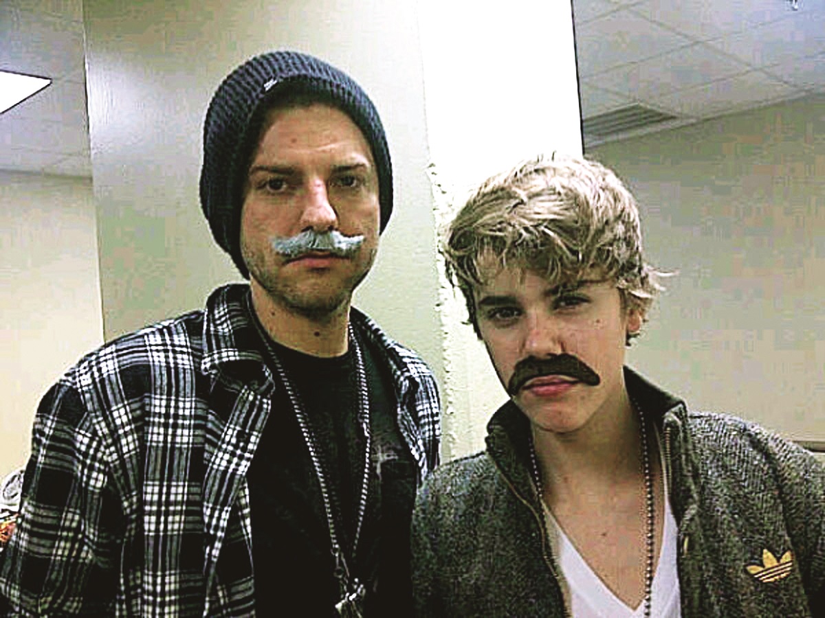 Justin Bieber and his 'Swagger Coach,' Ryan Good wear moustaches on a recent posting on Plixi.com USA - 22.12.10 Mandatory Credit: Plixi.com/ WENN