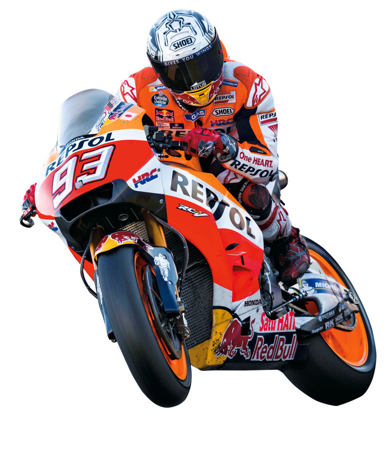 VALENCIA, SPAIN - 2016/11/16: Wheelie of#93 MARC MARQUEZ (SPANISH) REPSOL HONDA TEAM HONDA during Valencia MotoGP Official Test day 2 at Circuit Ricardo Tormo, Valencia. (Photo by José Bretón/Pacific Press/LightRocket via Getty Images)