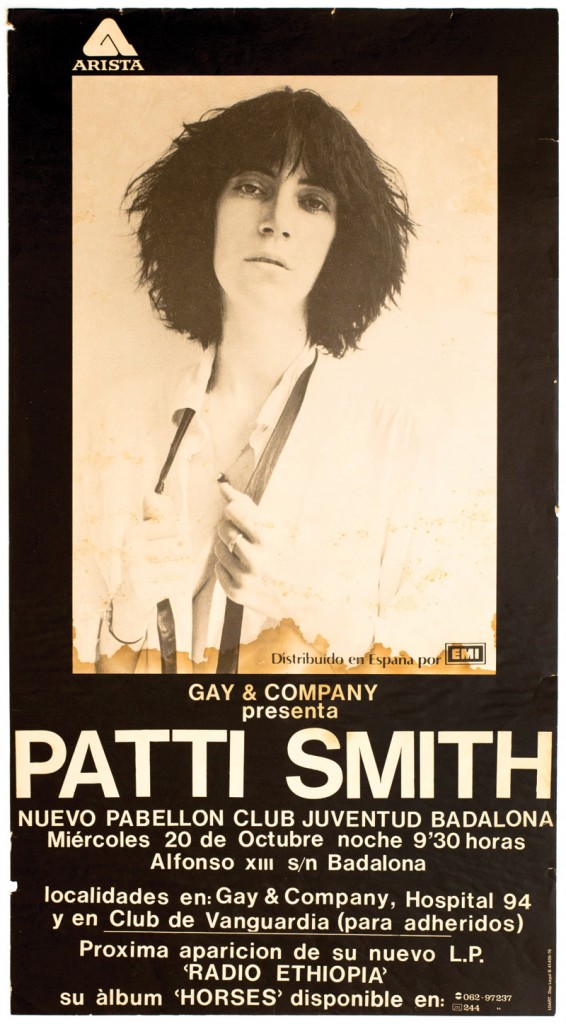 Patti Smith poster concierto