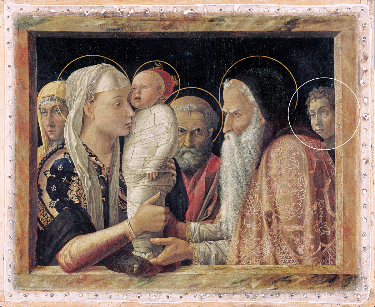 GemÑlde / ôl auf Pappelholz (um 1465/66) von Andrea Mantegna [1431 - 1506] Bildma· 77,1 x 94,4 cm Inventar-Nr.: 29 Systematik: Kulturgeschichte / Religionsgeschichte / Neues Testament / Jesus / Kindheit / Darstellung