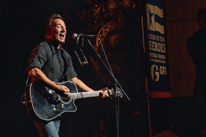 NEW YORK, NY - NOVEMBER 08: Bruce Springsteen performs onstage at the 6th Annual Stand Up For Heroes at the Beacon Theatre on November 8, 2012 in New York City. (Photo by Mike Coppola/Getty Images)