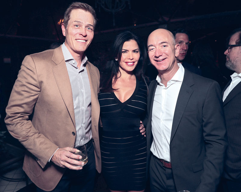 LOS ANGELES, CA - DECEMBER 03: (EXCLUSIVE COVERAGE) WME's Patrick Whitesell, Lauren Sanchez and Amazon CEO Jeff Bezos attend Jeff Bezos and Matt Damon's "Manchester By The Sea" Holiday Party on December 3, 2016 in Los Angeles, California. (Photo by Todd Williamson/Getty Images for Amazon Studios)