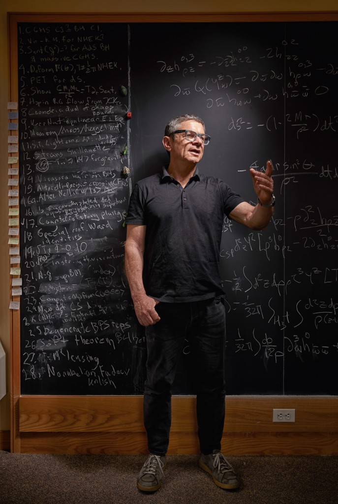 Andrew Strominger in his office at Harvard University in Cambrid