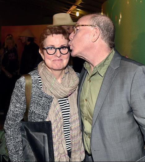 NEW YORK, NY - SEPTEMBER 10: Roberta Smith and Jerry Saltz attend the Glenn O'Brien Memorial Celebration at SVA Theatre on September 10, 2017 in New York City. (Photo by Patrick McMullan/Patrick McMullan via Getty Images)